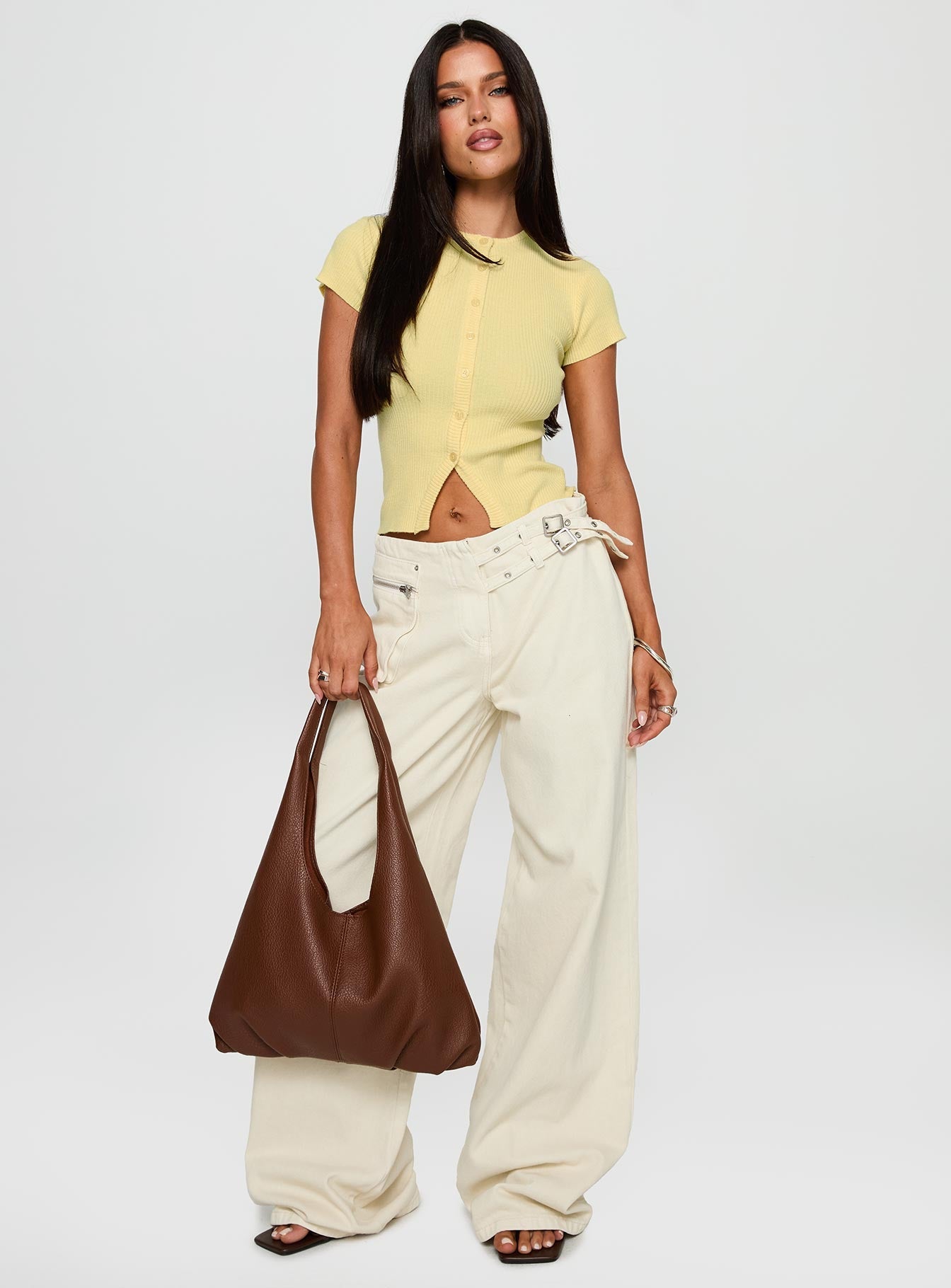Suzu Knit Top Lemon